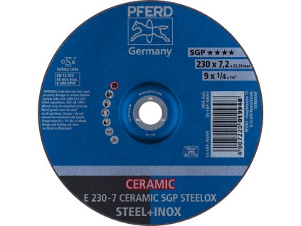 62218300 | Schleifscheibe  230 x 7,2 x 22,23 mm, CERAMIC SGP STEELOX