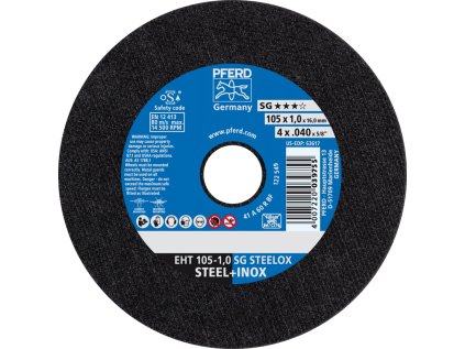 69121043 | Trennscheibe 105 x 1,0 x 16,0 mm, SG STEELOX