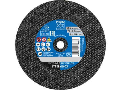 65508000 | Trennscheibe 76 x 1,0 x 6,0 mm, für Geradeschleifer SG STEELOX