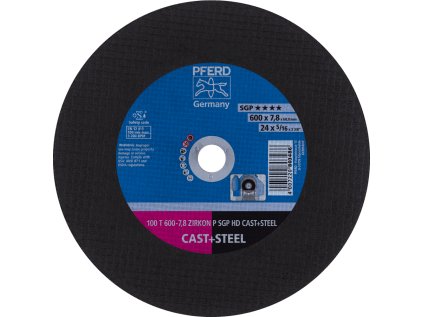 66397708 | Rezný kotúč 600 x 7,8 x 60,0 mm, ZIRKON SGP HD CAST + STEEL, Härte P, 100 m/s
