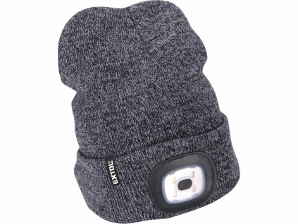 43462 | Čiapka s čelovým svetlom sivá/čierna