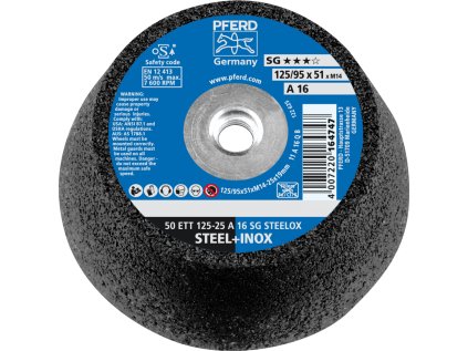 63418402 | Schleiftopf 125x25 mm, M14, K16, SG STEELOX