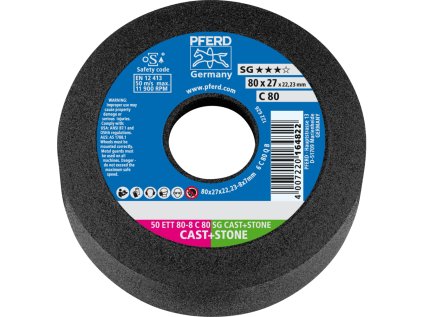 63588122 | Brúsny hrncový kotúč valcový 80x8x22,23 mm, Z80, SG CAST+STONE
