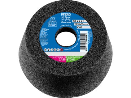 63518424 | Schleiftopf 110x20x22,23 mm, K60, SG CAST+STONE