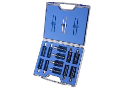 201949  | Kernbohrer BLUE-LINE PRO 55 SET PROFI PLUS, WELDON 12, 14, 16, 18, 20, 26 mm, Set 12 Stück