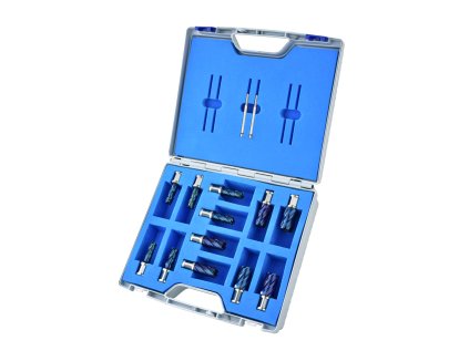 201965  | Kernbohrer BLUE-DRILL LINE 40 SET PROFI, FEIN QUICK-IN 14, 18, 20, 22 mm, Set 12 Stck