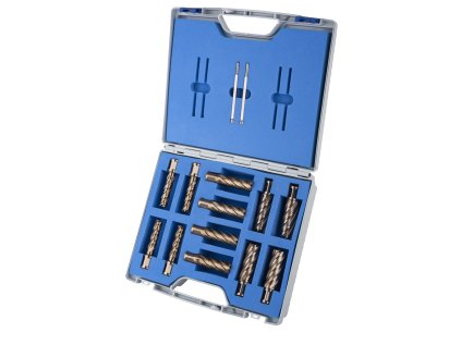 202001  | Kernbohrer GOLD-DRILL LINE 40 SET PROFI, FEIN QUICK-IN 14, 18, 22 mm, Set 12 Stück