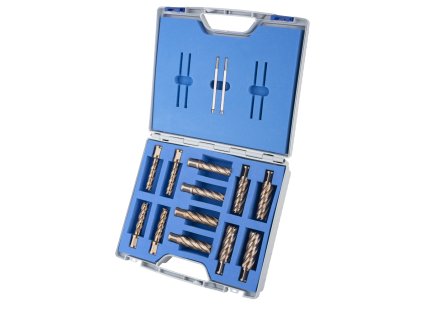 202002  | Kernbohrer GOLD-DRILL LINE 40 SET PROFI PLUS, FEIN QUICK-IN 12, 14, 16, 18, 20, 22 mm, Set 12 Stück