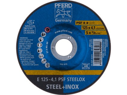 69220531 | Schleifscheibe 125 x 4,1 x 22,23 mm, PSF STEELOX