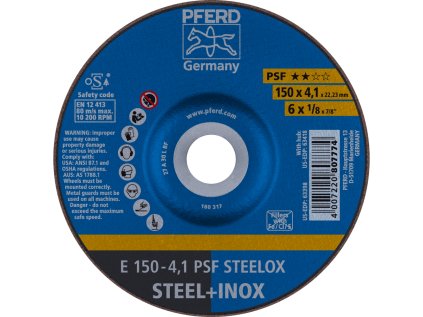 62015520 | Schleifscheibe 150 x 4,1 x 22,23 mm, PSF STEELOX