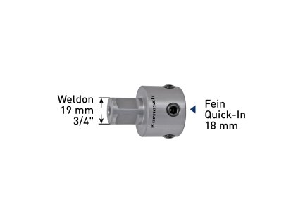 201385 | Adapter Weldon 19mm 1/4 Inch / FEIN Quick-In 18mm