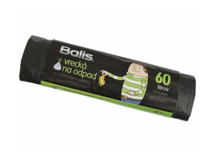 97002 | Vrecia na odpad zaťahovacie LDPE 30µm 60l 10ks