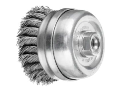 43306001 |  Topfbürste mit Stützring Stahldraht gezopft TBGR 80/M14 ST 0,50