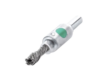 451458 | Štetcová kefa splietaná so stopkou priemer 6 mm nerezový drôt (1.4401), hladký 6/10x65x25 mm / 0,25