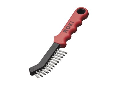 182431 | Bremssattelbürste ROKI DBGM 2K rot/schwarz PP/TPE Körper 225 x 12/18 x 15/30 mm 2 rhg. x 12/13 Stahldraht STA glatt 0.35 mm