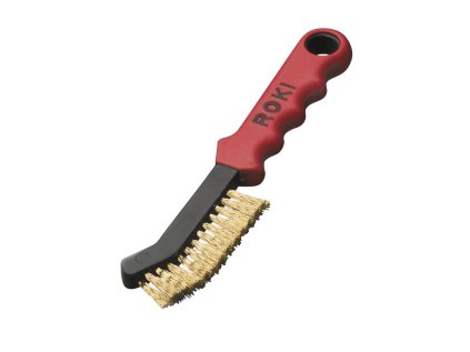 182451 | Bremssattelbürste ROKI DBGM 2K rot/schwarz PP/TPE Körper 225 x 12/18 x 15/30 mm 2 rhg. x 12/13 Messingdraht MES gewellt 0.25 mm