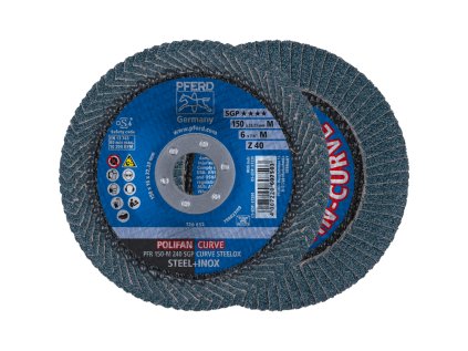 67689072 | Brúsny lamelový kotúč 150x22,2-M, Z40, Z SGP CURVE STEELOX