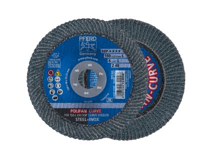 67689082 | Brúsny lamelový kotúč 150x22,2-L, Z40, Z SGP CURVE STEELOX