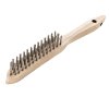 105731 | Handbürste 3 rhg. x 14/15 Stahldraht rostfrei RO8 1.4860 glatt 0.30 mm