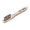 125201 | Zündkerzenbürsten Holz Körper 150 x 15 x 11 mm 3 rhg. x 5/6 Stahldraht STA gewellt 0.15 mm