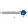115031110 | D (KUD) - Kugel Frässtift HP-3 20,0x16,5x8-62 mm, beschichtet