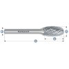 113041037 | E (TRE) - Tropfen Frässtift HP-3 12,0 DINx21x6-66 mm, unbeschichtet