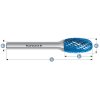 115041037 | E (TRE) - Tropfen Frässtift HP-3 12,0 DINx21x6-66 mm, beschichtet