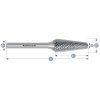 113081065 | L (KEL) - Rundkegel Frässtift HP-3 16,0x36x8-78/14° mm, unbeschichtet