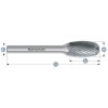 113040030 | E (TRE) - Tropfen Frässtift HP-2 10,0x16x6-60 mm, unbeschichtet