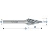 113095030 | M (SKM) - Spitzkegel Frässtift HP-7 6,0x20x6-50/14° mm, unbeschichtet