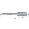 113024125 | C (WRC) -Hartmetall-Frässtift, Walzenrundform HP-6 16,0x25x8-70 mm, unbeschichtet