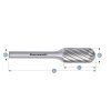 114033005 | C (WRC) - Hartmetall-Frässtift, Walzenrundform HP-9 3,0x14x3-38 mm, unbeschichtet