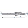 114039020 | L (KEL) - Rundkegel Frässtift HP-9 10,0x30x6-75/14° mm, unbeschichtet