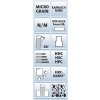 3062550010002 | Tvrdokovová Micro-stopková fréza, ostrohranné ostrie 0,1x0,2-45x4 mm, Z=2