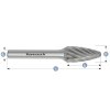 114095030 | F (RBF) - Rundbogen Frässtift HP-3 PRO 10x20x6x65 mm, unbeschichtet