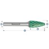 116095040 | F (RBF) - Rundbogen Frässtift HP-3 PRO 12x25x6-70 mm, beschichtet