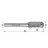 114092010 | WRC Hartmetall-Frässtift, Walzenrundform HP-3 PRO 6x18x6-50 mm, unbeschichtet