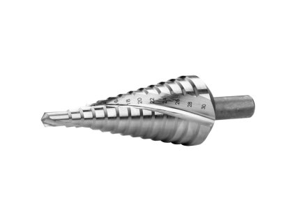 VS94015.060300 | Stupňovitý vrták se šroubovitou drážkou Ø- 6, 8, 10, 12, 14, 16, 18, 20, 22, 24, 26, 28, 30, HSSCo5