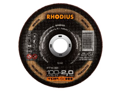 201082 | Řezný kotouč 100 x 2,0 x 16,0 mm, FTK38 vypouklý