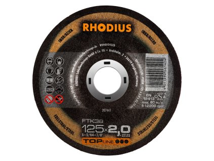 207441 | Řezný kotouč 125 x 2,0 x 22,23 mm, FTK38 vypouklý