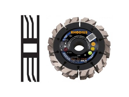 353301 | Diamantový drážkovací kotouč LD404 ALL IN ONE 125x12,0x28,5x22,23 mm