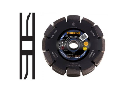 304504 | Diamantový drážkovací kotúč LD403 S ALL IN ONE EXTENDED 125x12,0x19,0x22,23 mm