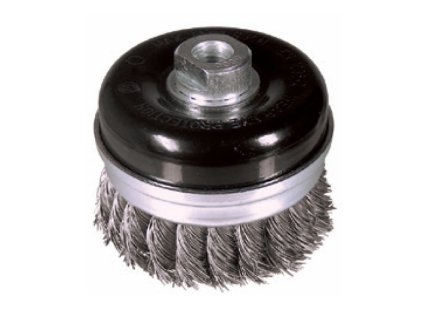353074 | Hrncový kartáč z oceli splétaný STBZ s přítlačným kroužkem 65x20xM14x2,0 mm, oceľový drôt hladký 0,35