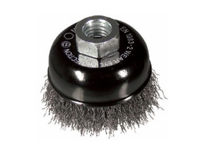 353016 | Hrncový kartáč z oceli vlnitý drát STBW 75x23xM14x2,0 mm, oceľový drôt vlnitý 0,30