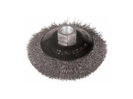 353025 | Kuželový kartáč z oceli vlnitý drát SKBW 100x10x20xM14x2,0 mm, oceľový drôt vlnitý 0,30