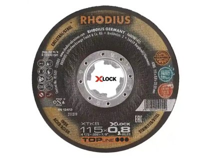 211319 | Řezný kotouč 115 x 0,8 x 22,23 mm, XTK8 EXACT X-LOCK, vypouklý