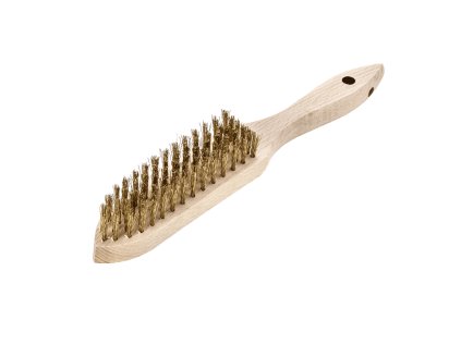 104633 105461 handburste 6 rhg x 13 14 stahldraht vermessingt stm gewellt 0 30 mm