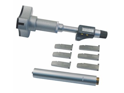 7090-02-002 | Mikrometr třídotykový dutinový (dutinoměr) digitální KINEX, DIN 863, se dvěma doteky, přesnost 0,004 mm, rozsah 2-2,5 mm, nastavovací kroužek 2,5 mm