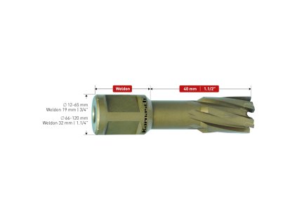 201315041 | Jádrový vrták 41 mm, HARD-LINE 40 upnutí WELDON 19