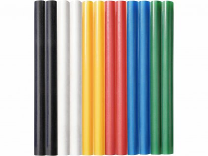 9908 | Tyčinky tavné barevné průměr 7,2 mm, délka 100 mm - balení 12 ks